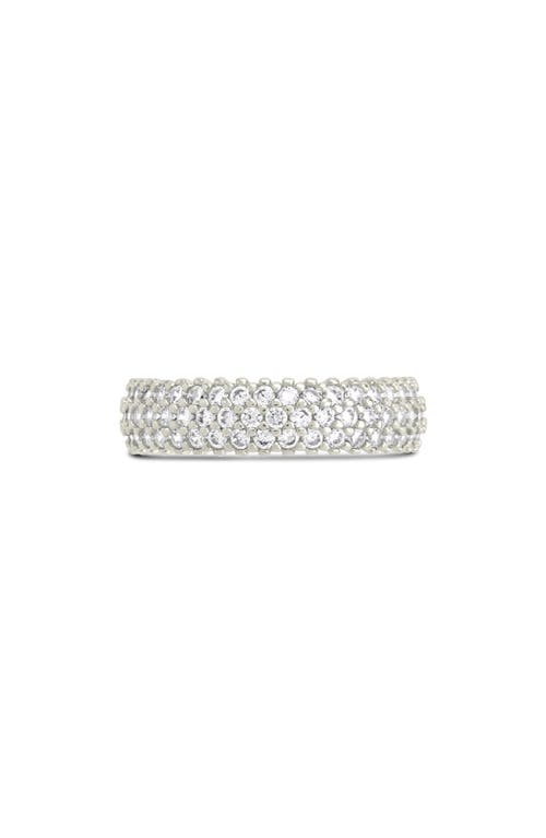 Sterling Forever Jolene Cubic Zirconia Rainbow Eternity Ring In Silver/clear