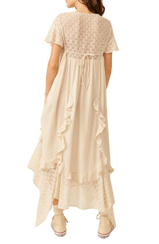 Free People Bring The Romance Handkerchief Hem Maxi Dress In Harbor Fog
