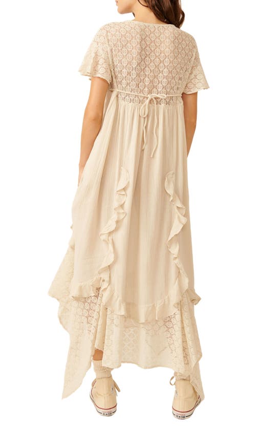 Shop Free People Bring The Romance Handkerchief Hem Maxi Dress In Harbor Fog