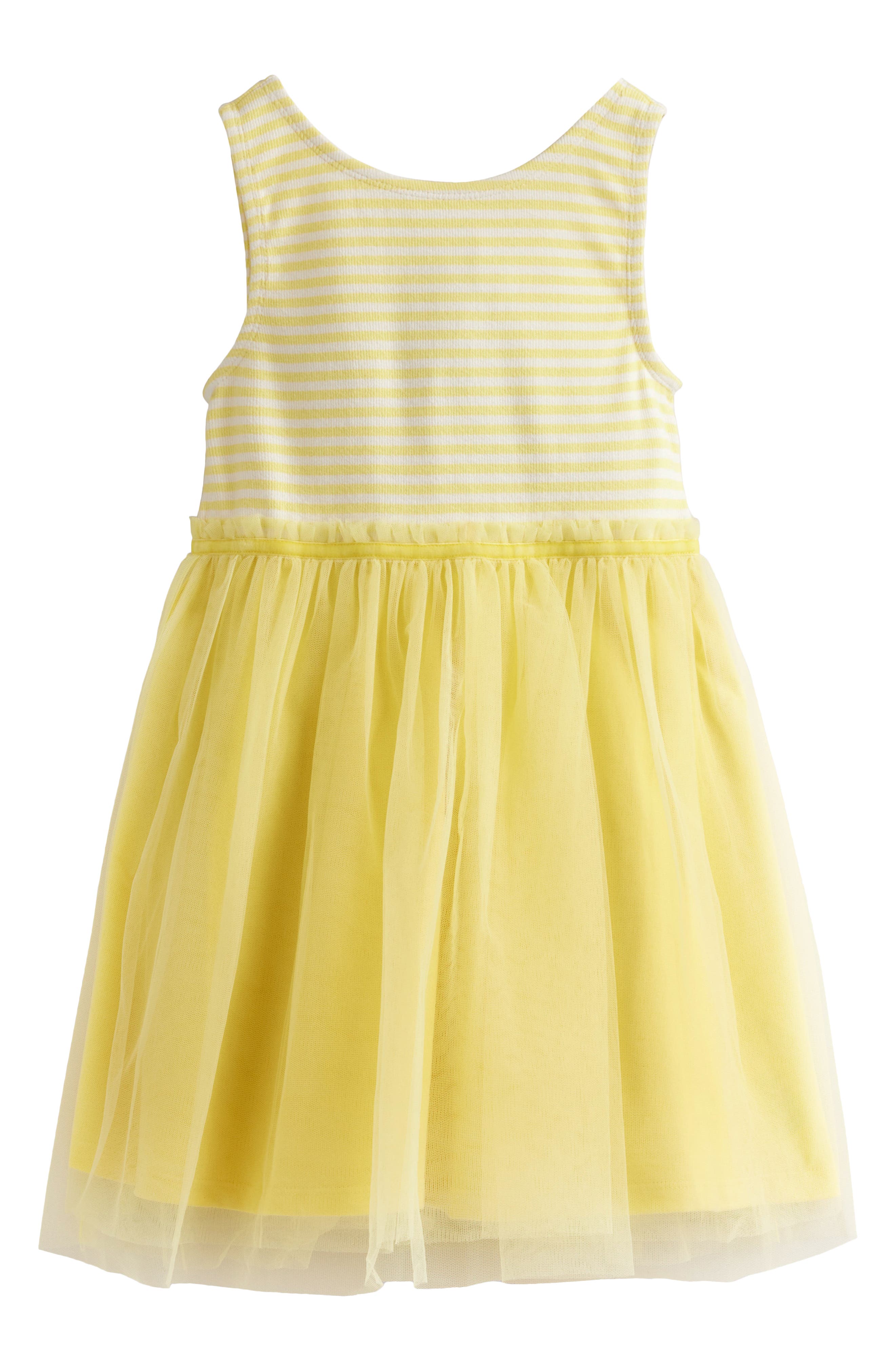 Nordstrom Mini Boden Kids' Stripe Jersey & Tulle Tank Dress in Spring  Yellow /Ivory Stripe at Nordstrom, Size 6-7Y | The Summit