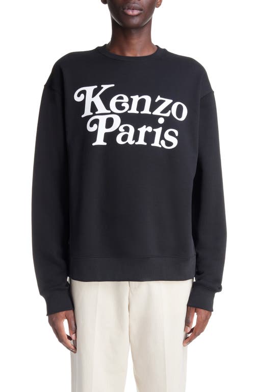 KENZO Verdy Logo Cotton Graphic Sweatshirt Black at Nordstrom,