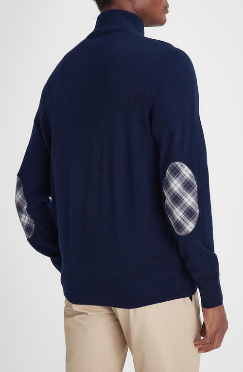 Shop Barbour Marlow Merino Wool & Cashmere Half Zip Sweater In Navy