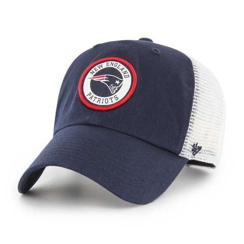 Men's New Era White New England Patriots Throwback Logo Omaha 59FIFTY  Fitted Hat