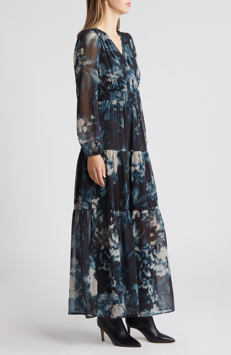 Chelsea28 Print Long Sleeve Chiffon Maxi Dress | Nordstrom