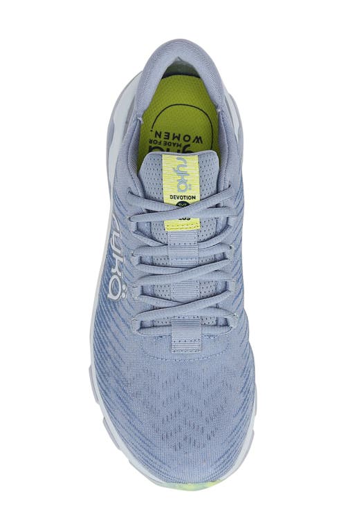 Ryka Devo X Plus Womens Lace-up Mesh Running & Training Shoes In Dusty Blue