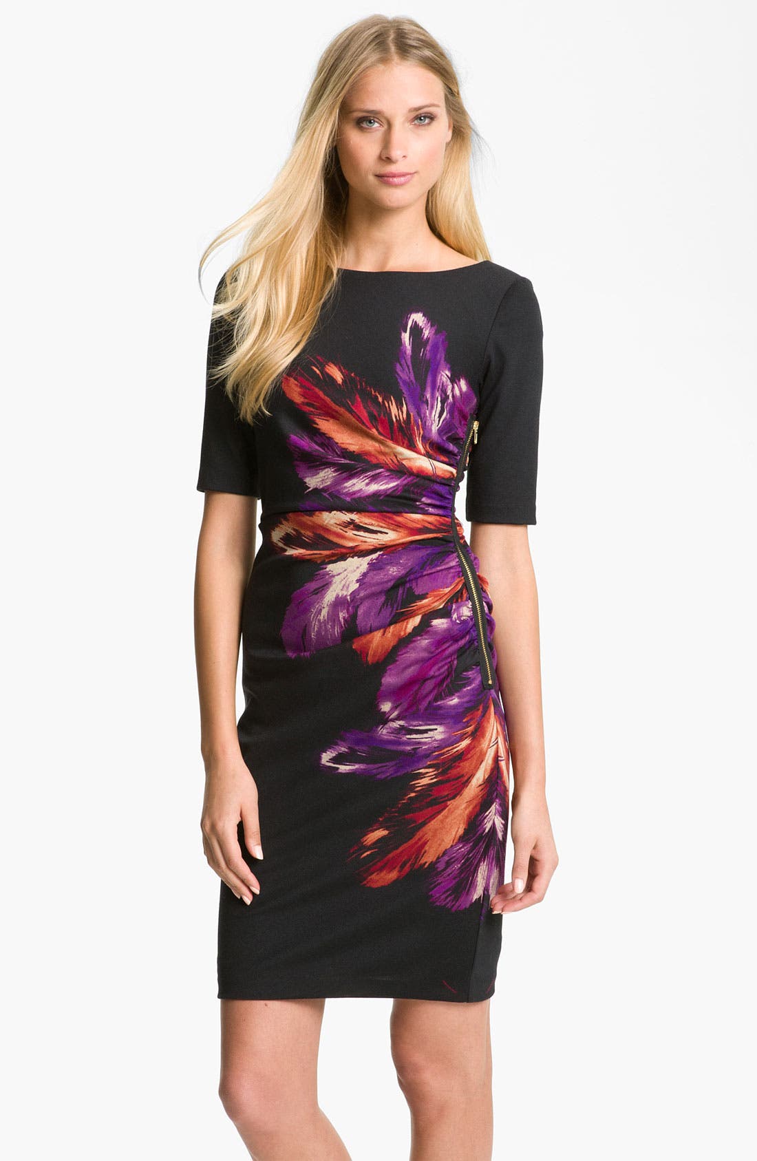 nordstrom feather dress