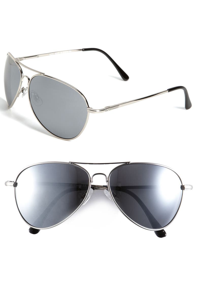 KW 'Fame' Sunglasses, Main, color, Silver