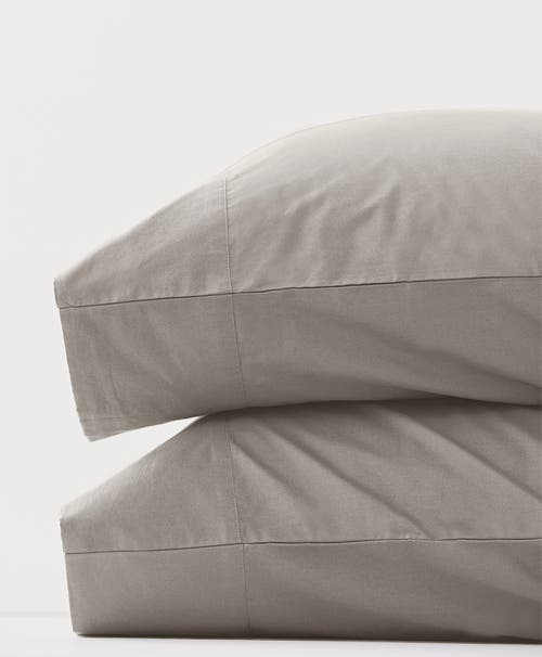 Shop Pact Organic Room Service Sateen Pillowcase 2-pack In Dove Grey