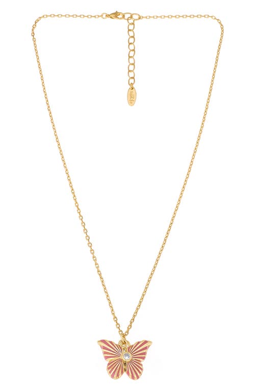 Ettika 'Be The Change' Butterfly Charm Necklace in Gold at Nordstrom