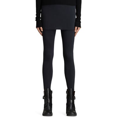 Allsaints Raffi Skirted Leggings, Black