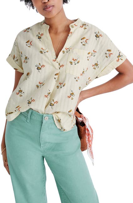 Image of Madewell Marseille Daisies Bower Popover Shirt