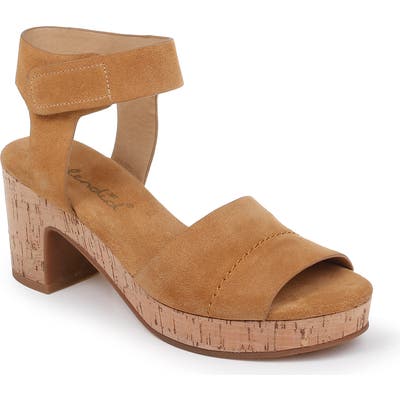 Splendid Thatcher Platform Ankle Strap Sandal- Yellow