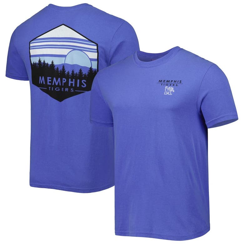Image One Blue Memphis Tigers Landscape Shield T-shirt