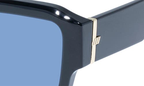 Shop Le Specs Polygraph 55mm Rectangular Sunglasses In Black