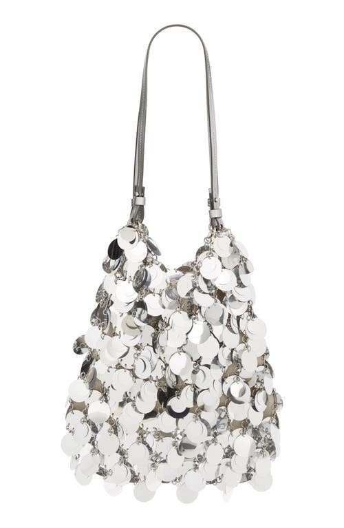 Large Sparkle Discs Shoulder Bag in P040 Silver