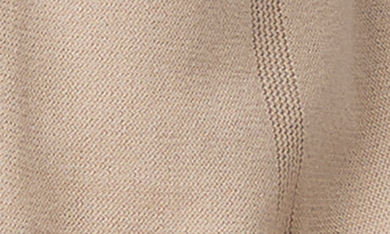 Shop Paige Mendez Short Sleeve Cotton & Linen Button-up Sweater Shirt In Mocha Cream