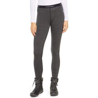 Icebreaker 200 Oasis Merino Wool Jersey Base Layer Leggings, Black