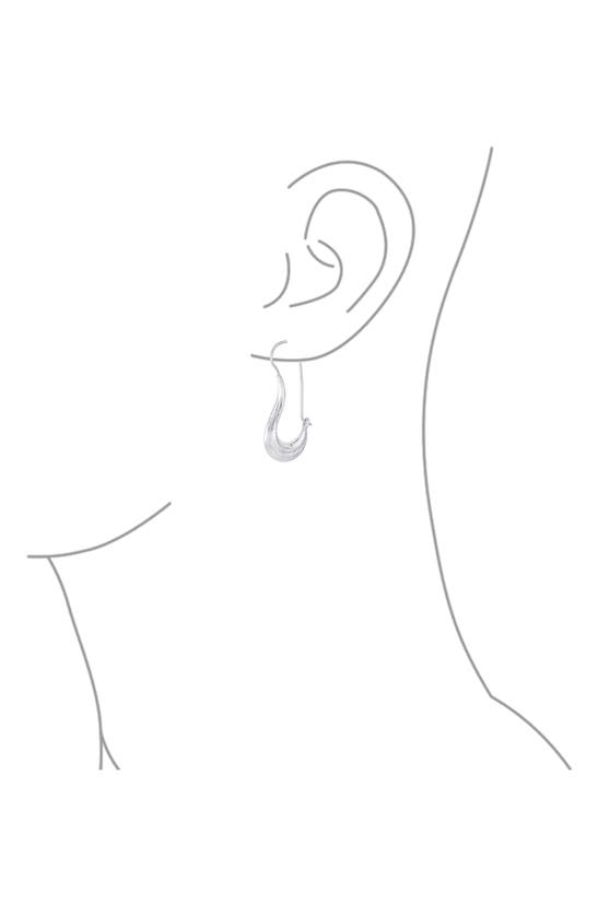 Bling Jewelry Geometric Crescent Drop Earrings In Grey