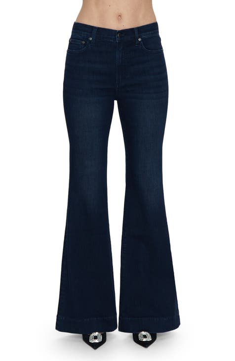 Buy Women's Juniors Trendy High Waist Slim Denim Flare Jeans Bell
