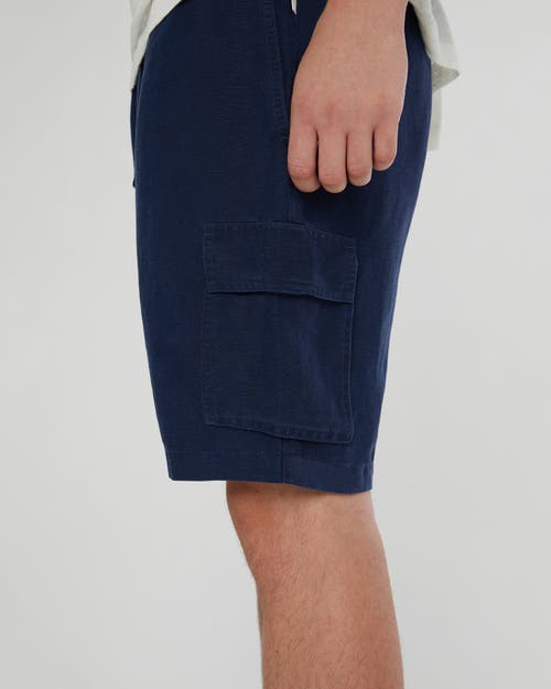Onia Air Linen Pull-on Cargo In Deep Navy