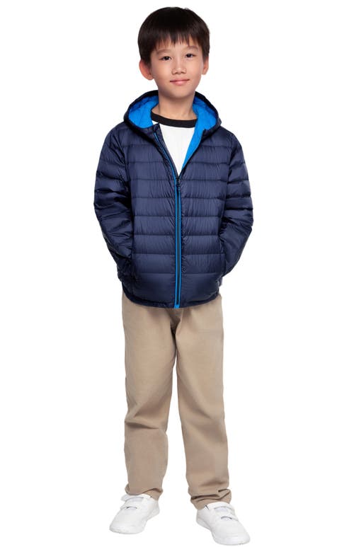 Rokka&rolla Kids' Ultra Light Quilt Packable Down Jacket In Navy