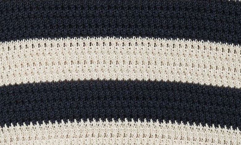 Max Mara Avio Striped Linen Crochet Knit Tank Top In Powder
