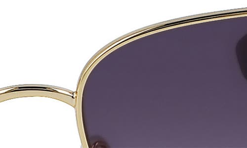 Longchamp 58mm Gradient Rectangular Sunglasses In Gold/gradient Smoke