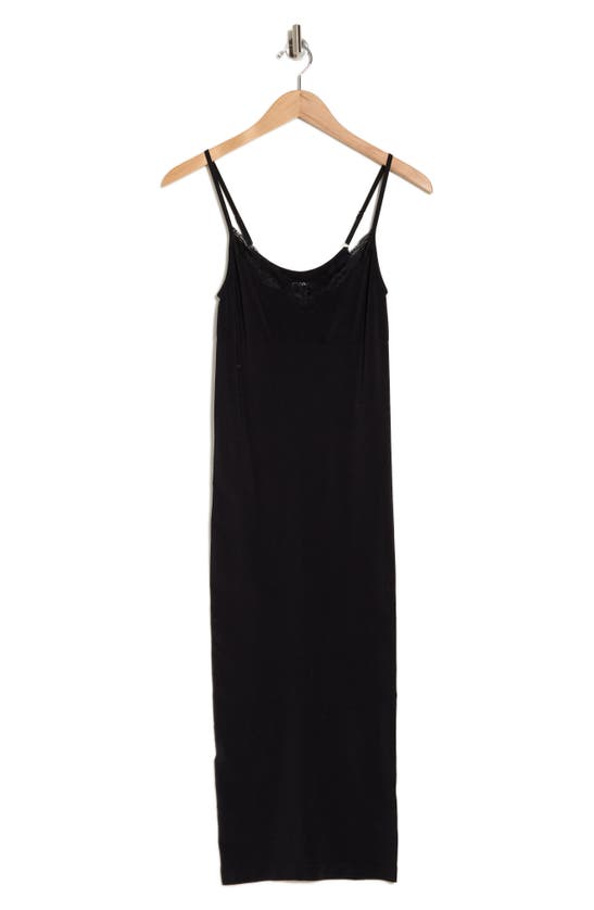 Shop Wishlist Lace Trim Maxi Slipdress In Black