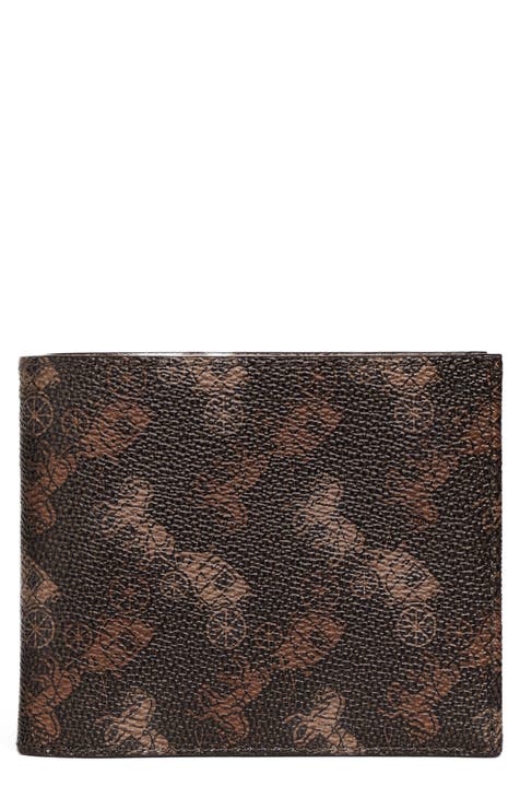 NWOT COACH black/brown logo print purse