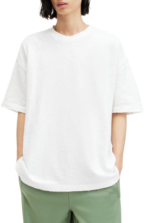 AllSaints Oversize Slub T-Shirt Lilly White at Nordstrom,