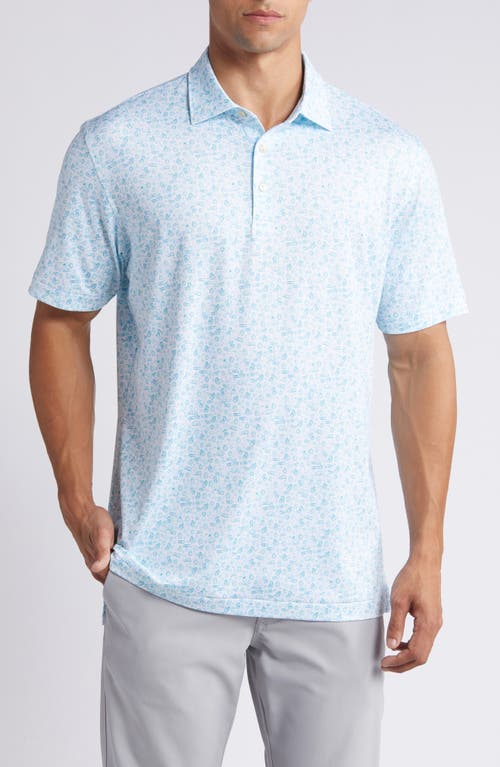 Peter Millar Déjà vu Scatter Print Performance Golf Polo White at Nordstrom,