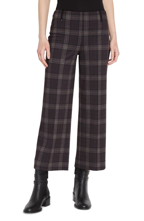 Shop Lyssé Livia Jacquard Crop Wide Leg Ponte Pants In Chicago Plaid