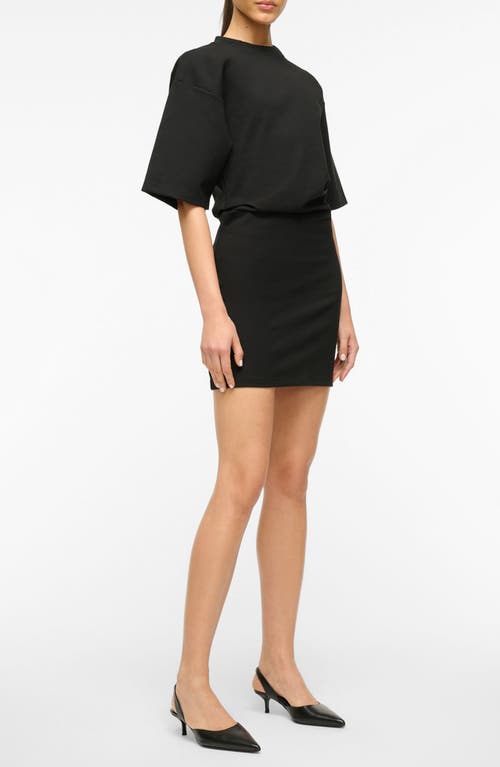 Staud Truman Mini Dress In Black In Black