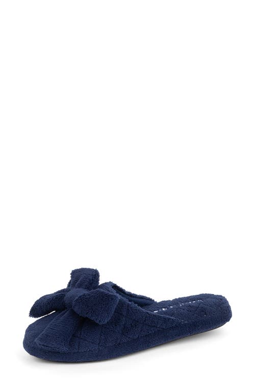 patricia green 'Bonnie' Bow Slipper in Navy at Nordstrom, Size Small