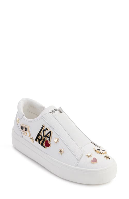 Karl Lagerfeld Paris Caitie Slip-On Sneaker in Bright White
