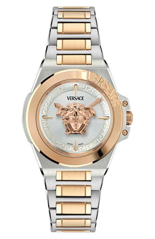 Shop Versace Hera Bracelet Watch, 37mm In Two Tone