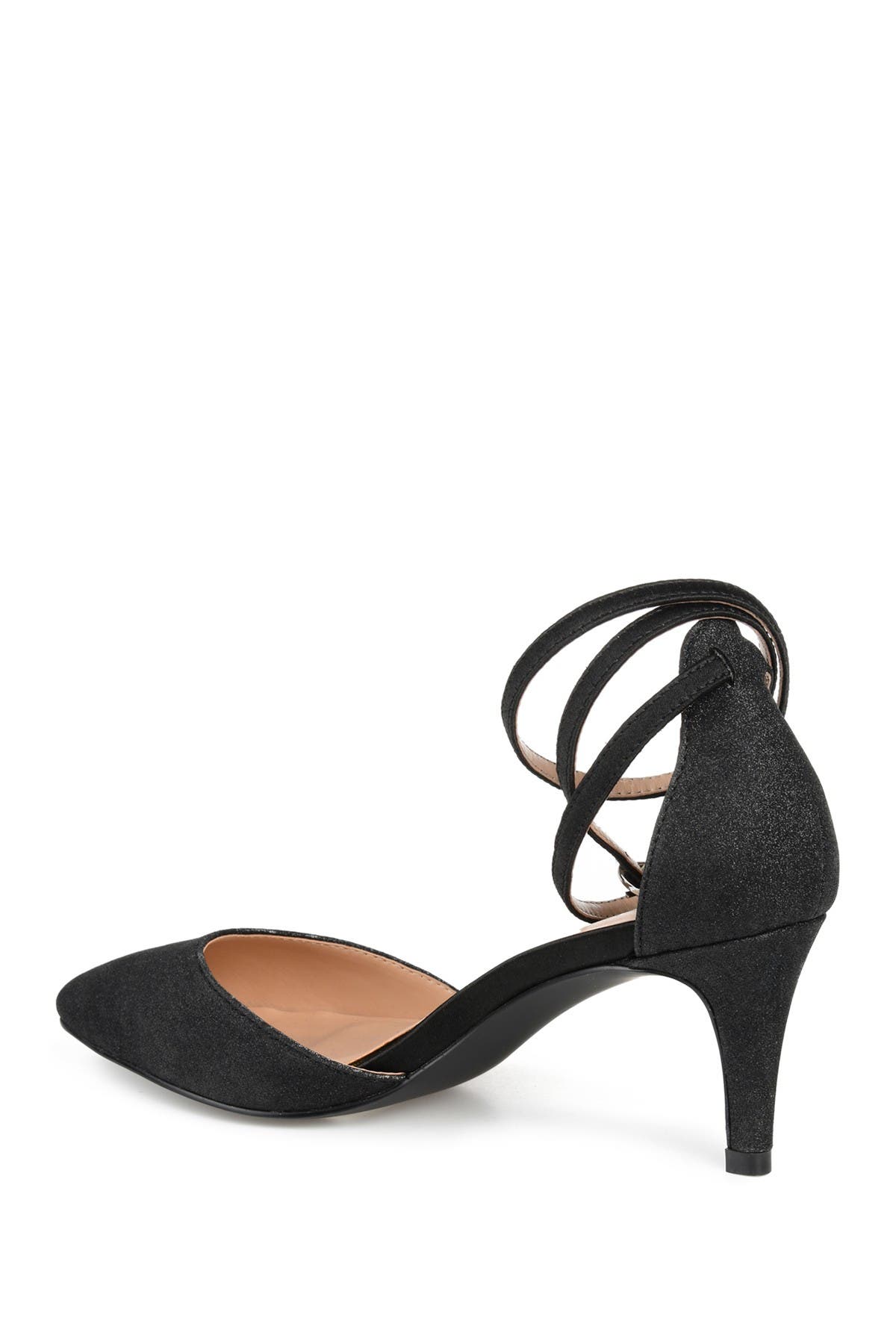 JOURNEE Luela Glitter Ankle Strap Pump 