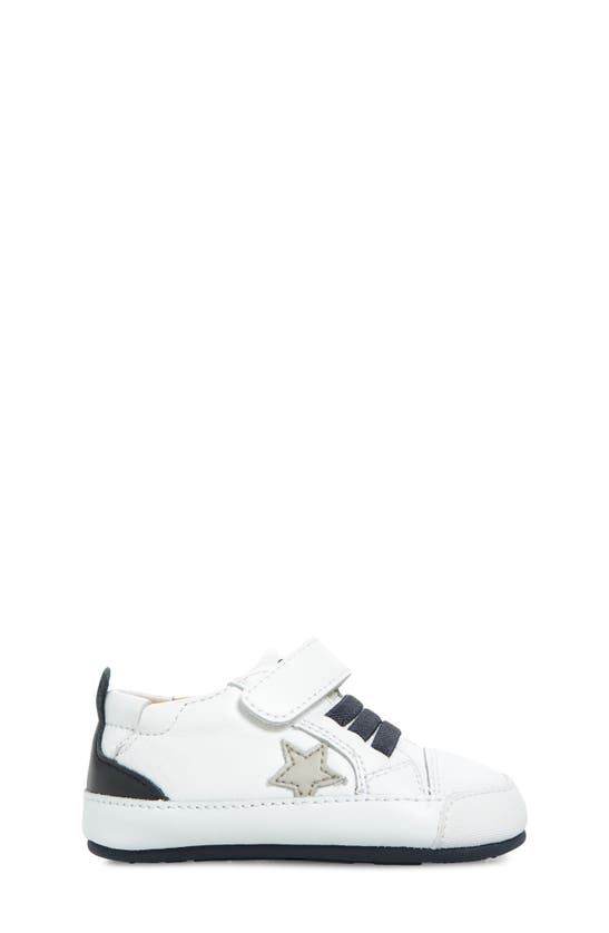 Shop Old Soles Kids' Platinum Bub Sneaker In Snow / Navy / Gris / Navy Sole