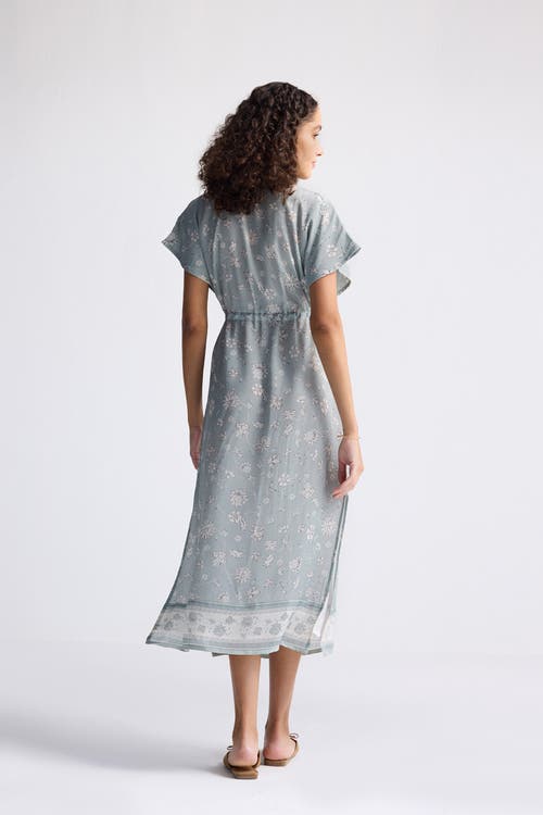 Reistor Gathered Maxi Dress In Serene Symphony