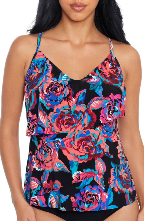 Shop Magicsuit ® Sonic Chloe Floral Tankini Top In Black/multi