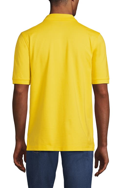 Shop Lands' End Short Sleeve Comfort-first Mesh Polo Shirt In Primrose Yellow