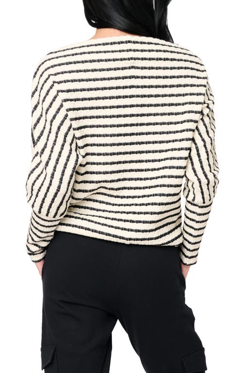 Shop Gibsonlook Slouchy Stripe Sweater In Natural/black Stripe