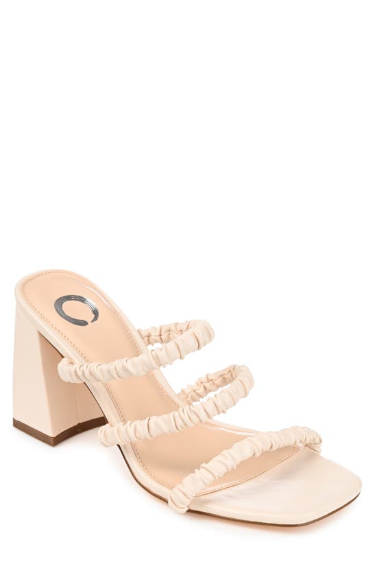 Journee Collection Square-toe Block Heel In Off White