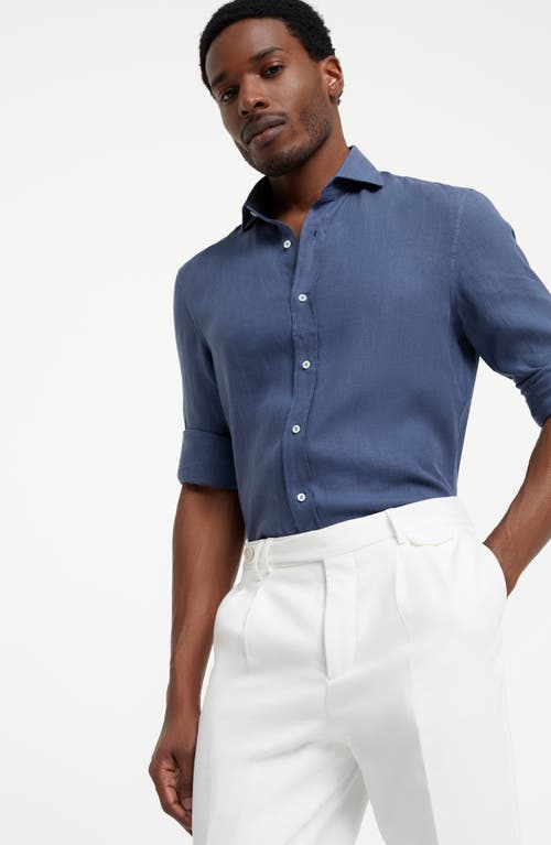 Shop Brunello Cucinelli Easy Fit Shirt In Blue