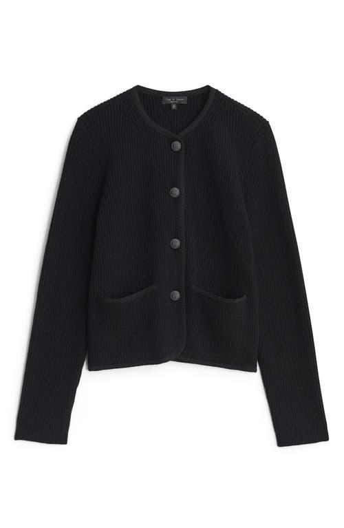 RAG & BONE RAG & BONE NANCY RIB MERINO WOOL BLEND CARDIGAN