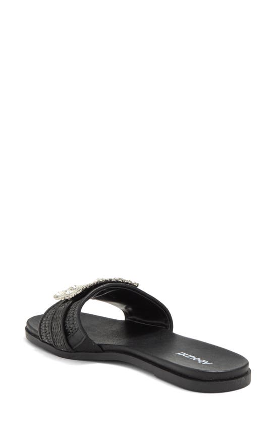 Shop Abound Kayde Jeweled Slide Sandal In Black Raffia