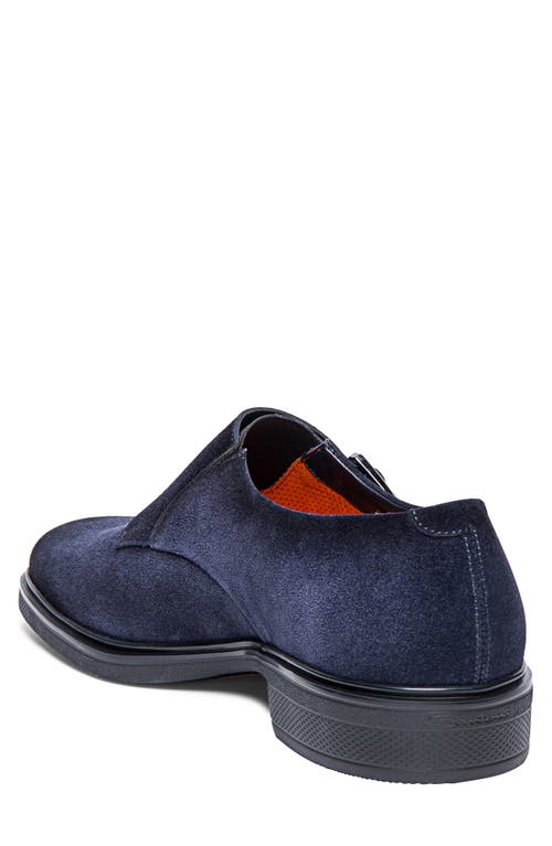 Shop Santoni Double Monk Strap Shoe In Blue