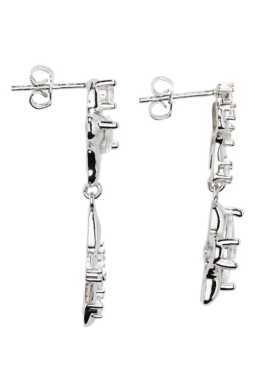 Shop Collina Strada Star Dangle Drop Earrings In Silver/clear