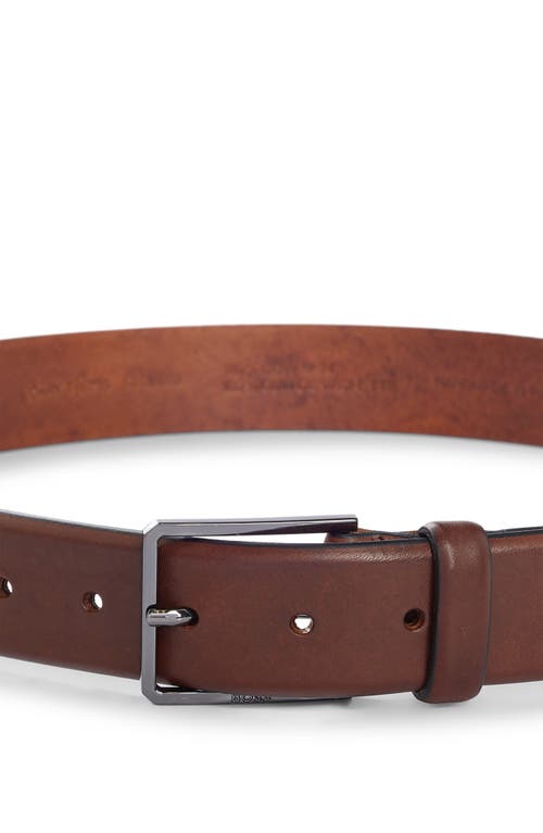 Shop Hugo Boss Boss Cary Leather Belt In Medium Brown