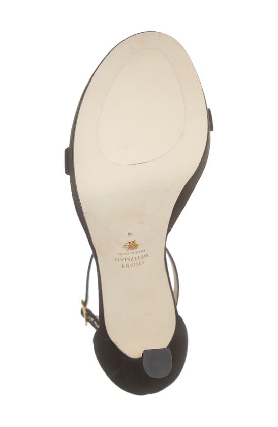Stuart Weitzman Nudistcurve Hollywood Sandal In Black